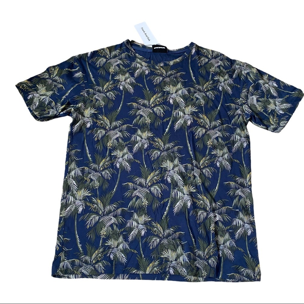 Frank & Oak short sleeve tee shirt palm tree S NWT